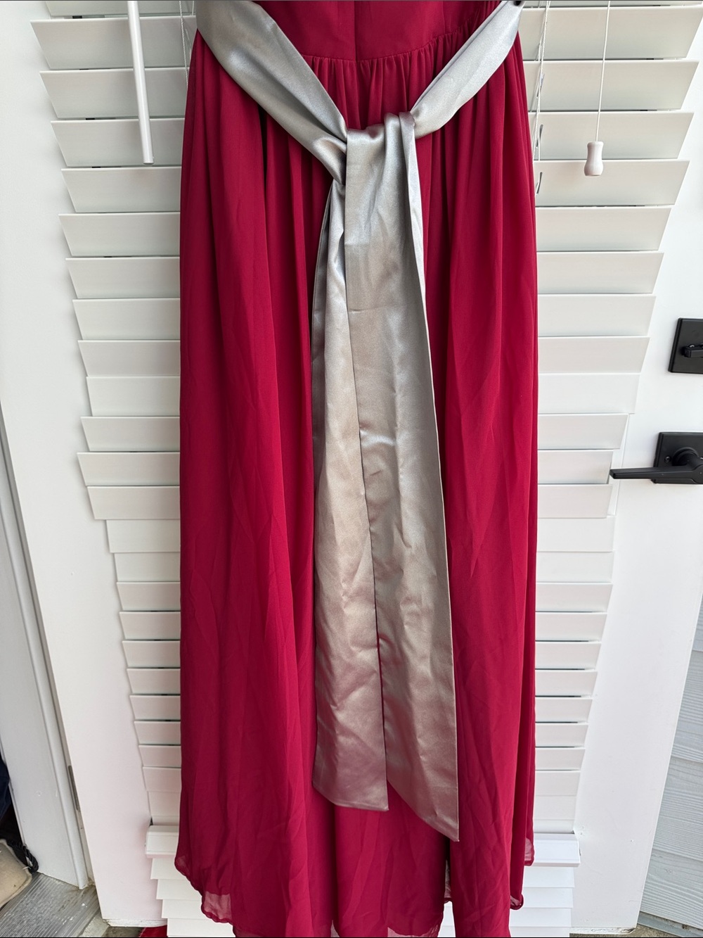 Azazie Raspberry Strapless Formal Gown - Picture 9 of 11